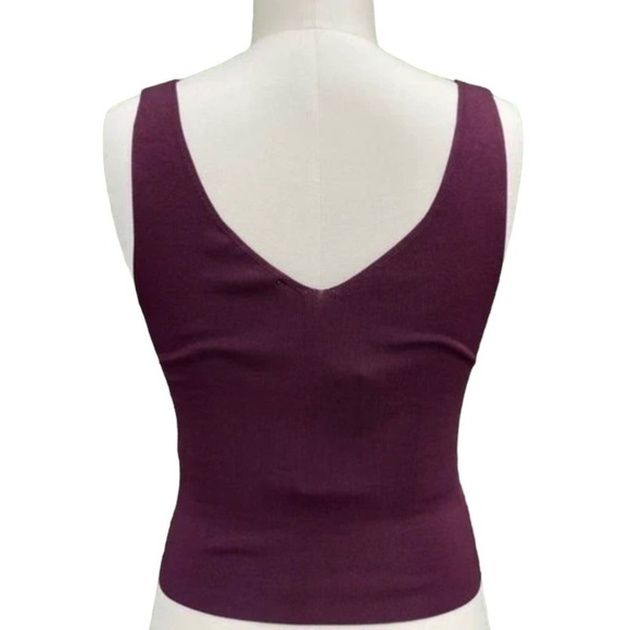 Zara Knit Maroon Tank - Picture 4 of 13